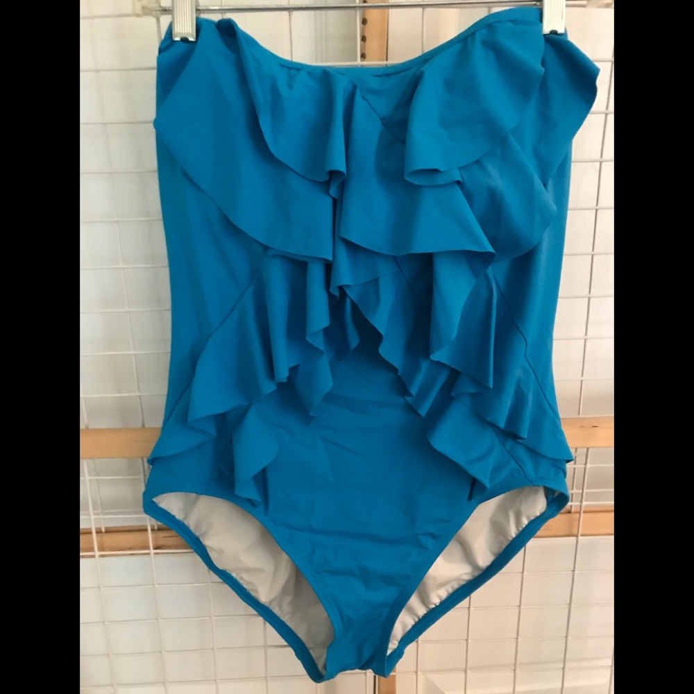 Michael Kors, Bandeau Neckline, Ruffled Front,